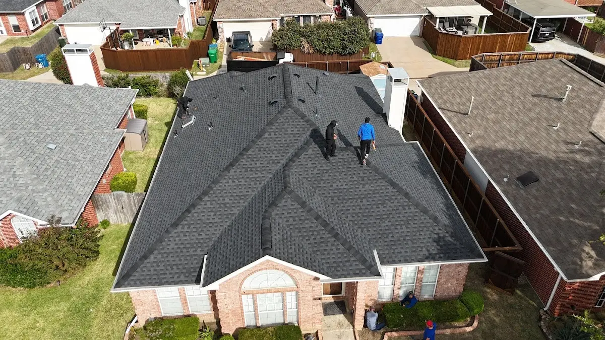 Commercial Roofing work in progress on a Grand Prairie property